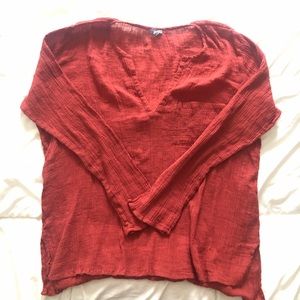 ⭐️2/$10⭐️ Aerie Orange Linen Tunic Top